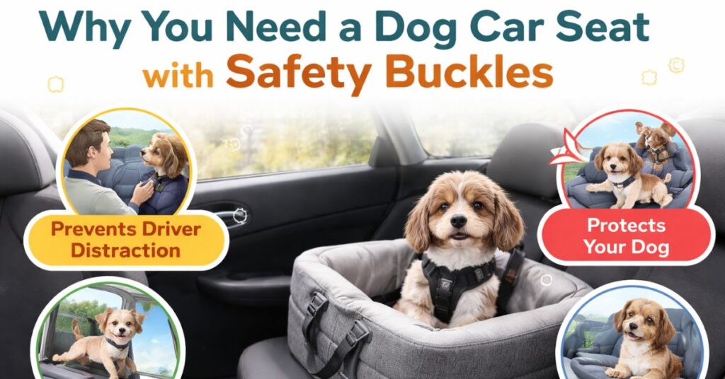 dog car seat with safety harness