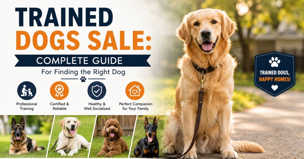trained dogs sale